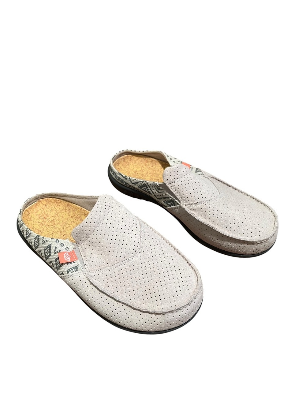 Spenco Women’s Size 8D Revitalign Orthotic Perforated Suede‎ Mules Siesta Tile